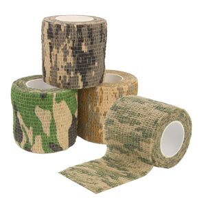 Camouflage Self Adherent Wrap Tape,Suitable for Sports, Waterproof Protection Purpose,Camping (Black and White Camouflage 4 pcs)