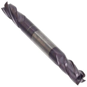 YG-1 E5023 Carbide Square Nose End Mill, Double End, TIALN Multilayer Finish, 30 Deg Helix, 4 Flutes, 2" Overall Length, 0.140625" Cutting Diameter, 0.1875" Shank Diameter
