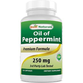 Best Naturals Peppermint Oil Bowel Soothing Dietary Supplement, 250 mg, 120 Count (Pack of 2)