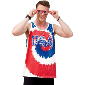 Arvilhill Men's 4th of July Tank Tops American Flag Sleeveless T-Shirt