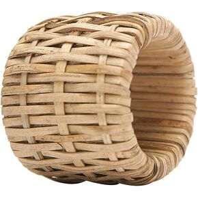 حلقات مناديل الروطان الخشبية، مجموعة من 6 قطع in Kuwait