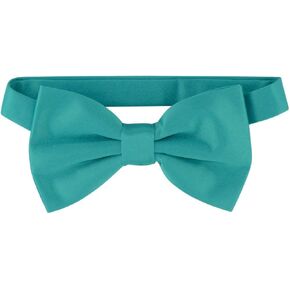 Vesuvio Napoli BOWTIE Solid TEAL Color Men's Bow Tie for Tuxedo or Suit