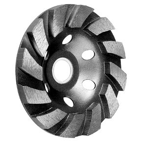SUNJOYCO 4" Concrete Grinding Wheel, 4 inch 12-Segment Heavy Duty Turbo Row Diamond Cup Grinding Wheel Angle Grinder Disc for Granite Stone Marble Masonry Concrete