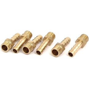 uxcell 1/8BSP Male Thread 6mm Hose Barb Tube Fitting Coupler Connector Adapter 6pcs
