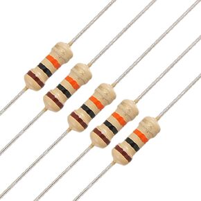 uxcell 1/4W 250V 10K Ohm Axial Lead Carbon Film Resistors 100pcs