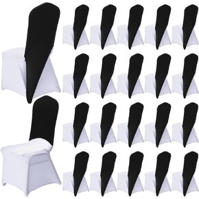 20 Pcs Chair Cap Covers Spandex Chair Covers Chair Hood Sash Chair Hat Bands Folding Chair Covers Stretch Elastic Chair Cover for Wedding Holidays Banquet Party Celebration (Light Pink)
