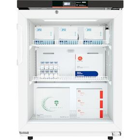 KoolMore KM-PHR-45C 4.5 cu ft Countertop Medical Pharmacy Refrigerator with Emergency Backup Battery and Alarm in White, UL Listed