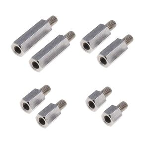 Create idea 8PCS Single Head Stud Hex Standoff Spacers Male to Female Thread 10mm 15mm 20mm 30mm M6 x M6 for PCB Hexagonal Fasteners Hardware Accessories Stainless Steel