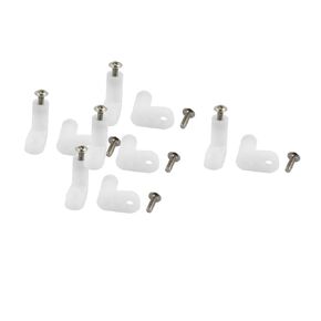 uxcell 10 Pcs Circuit Board L Shape Type Insulated PCB Spacer Plastic Feet 20mm Supporting Height with Screw