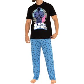 Marvel Mens Pajamas Black Panther