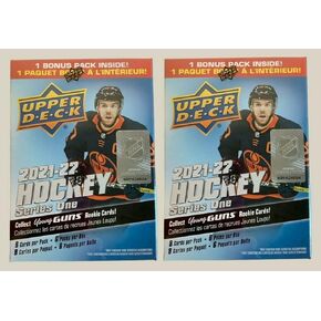 2 x UDeck NHL 2021-22 Series One Hockey Trading Card Blaster Box