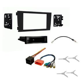 ASC Audio Car Stereo Dash Kit Wire Harness and Antenna Adapter Combo to Install a Single or Double Din Size Aftermarket Radio for 2000 2001 2002 2003 Audi A6 S6