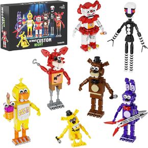 Five Nights Security Breach Building Block Toys 7 in 1, Fighting Monster Fredy Springtrap Action Figure DIY Model, Compatible with Lego, Suitable for 8+ Adults Boys Girls Birthday Gifts (695PCS)