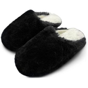 WOJWSKI Men's and Women's Slippers Memory Foam Winter House Slippers Bedroom Shoes Scuff Indoor Warm Slip On