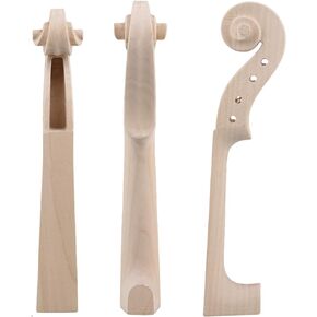 Yibuy Hand Carved Maple Violin Neck for DIY 4/4 Size Violin Luthier