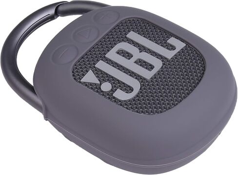 Aenllosi Silicone Carrying Case Replacement for JBL Clip 4 Portable Bluetooth Speaker (Black) in Saudi Arabia