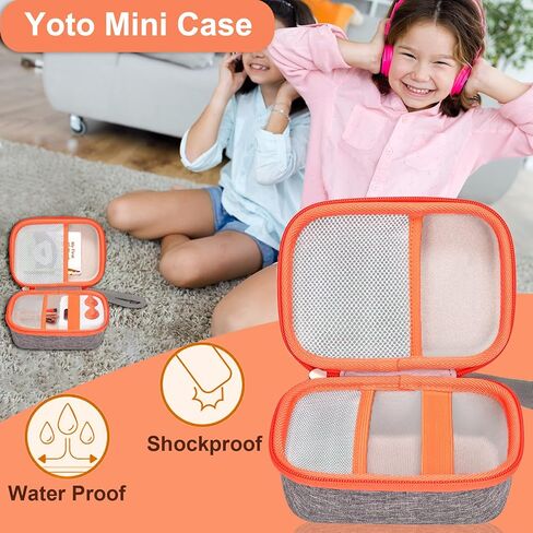 حافظة متوافقة مع مشغل الصوت والموسيقى Yoto Mini Kids، حامل تخزين للسفر لمكبرات الصوت للأطفال وراديو بطاقات الكتب الصوتية، حقيبة حمل صلبة لملحقات Yoto Mini in Kuwait