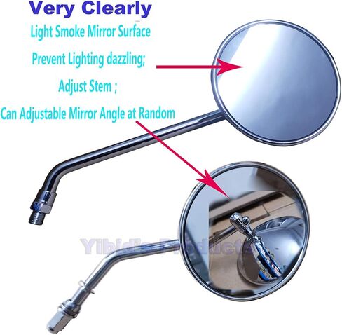 مرايا الرؤية الخلفية للدراجة النارية من الكروم العالمي مقاس 4 بوصات مرآة جانبية كلاسيكية كلاسيكية متعددة الملاءمة لاستبدال الطراد المروحية مقهى المتسابق سبورتستر بوبر بجولة داينا كاواساكي سوزوكي ياماها دوكاتي in Kuwait