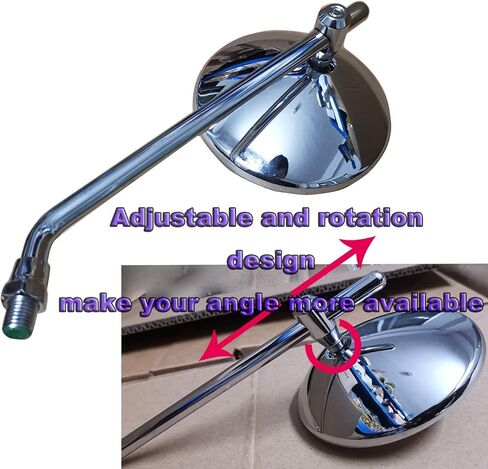 مرايا الرؤية الخلفية للدراجة النارية من الكروم العالمي مقاس 4 بوصات مرآة جانبية كلاسيكية كلاسيكية متعددة الملاءمة لاستبدال الطراد المروحية مقهى المتسابق سبورتستر بوبر بجولة داينا كاواساكي سوزوكي ياماها دوكاتي in Kuwait