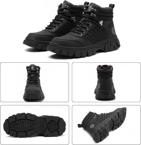 KELODON Waterproof Steel Toe Boots For Men-6 Inch Comfortable Mens Safety Work Boots Indestructible Steel Toe Shoes Lightweight Non Slip Puncture Resistant Industrial Construction Boot in Kuwait