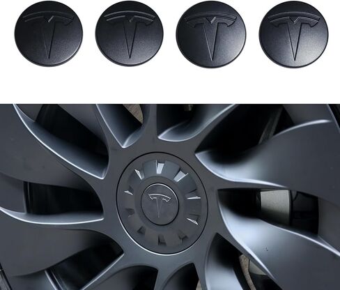 Updated Center Caps for Tesheer 19 Inches Model Y Hubcaps Rims Protector Hub Cap Replacement fits 2019-2023 Tesheer Model Y Hubcaps 19 Inch (Black-Center Cap) in Saudi Arabia