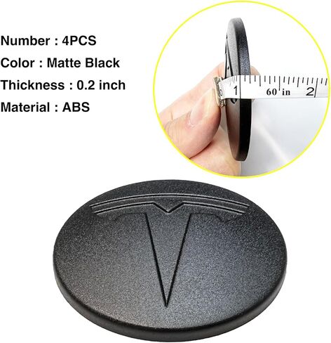 Updated Center Caps for Tesheer 19 Inches Model Y Hubcaps Rims Protector Hub Cap Replacement fits 2019-2023 Tesheer Model Y Hubcaps 19 Inch (Black-Center Cap) in Saudi Arabia