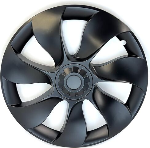 أغطية مركزية محدثة لـ Tesheer مقاس 19 بوصة موديل Y Hubcaps Rims Protector غطاء محور بديل يناسب 2019-2023 Tesheer Model Y Hubcaps 19 بوصة (غطاء مركزي أسود) in Kuwait