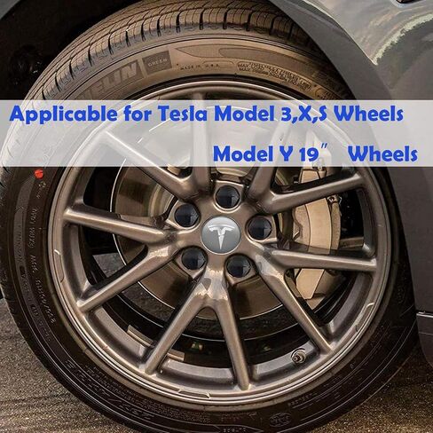 مجموعة أغطية محور العجلة المركزية من Tesla Model 3، مجموعة أغطية العجلات Y وS & X وأغطية صواميل العجلة المركزية (4 أغطية مركزية للمحور + 20 غطاء صامولة للعروة) ملحقات تيسلا باللون الرمادي والفضي in Kuwait