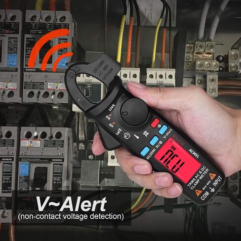 Bside ACM91 1mA Clamp Meter DC/AC Current True RMS Auto-Ranging 6000 Counts Multimeter Live Check V-Alert Temperature Capacitance Frequency Tester with Back Clip in Saudi Arabia