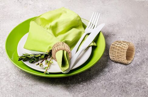 حلقات مناديل الروطان الخشبية، مجموعة من 6 قطع in Kuwait