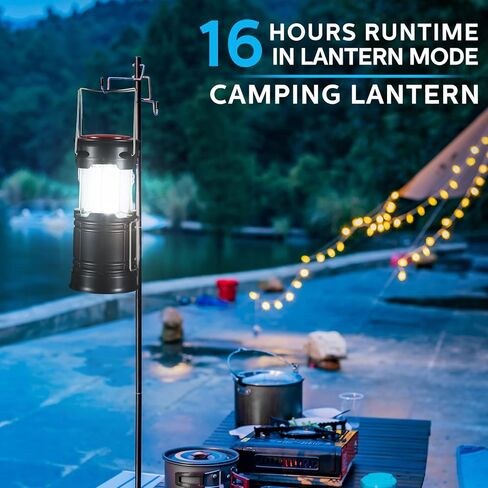 8 Pack Camping Lights and Lanterns Battery Powered Lanterns for Power Outages Lantern Flashlight Red Light and Magnet Base Collapsible Portable Waterproof Emergency Light for Hurricanes Outdoor Hiking in Kuwait