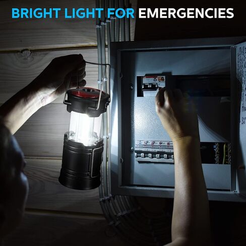 8 Pack Camping Lights and Lanterns Battery Powered Lanterns for Power Outages Lantern Flashlight Red Light and Magnet Base Collapsible Portable Waterproof Emergency Light for Hurricanes Outdoor Hiking in Kuwait