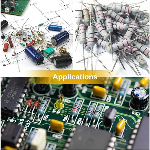 uxcell 50 قطعة مقاومة 82 كيلو أوم، 1 وات 5% مقاومات غشاء أكسيد معدني، الرصاص، مقاوم للهب للمشروعات والتجارب الإلكترونية التي تصنعها بنفسك in Kuwait