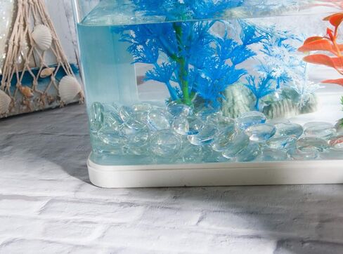Suhome Clear Flat Marbles, Pebbles, Glass Gems for Vase Fillers, Party Table Scatter, Wedding, Decoration, Aquarium Decor, Crystal Rocks, 1 lbs (Approx 100 pcs) in Saudi Arabia