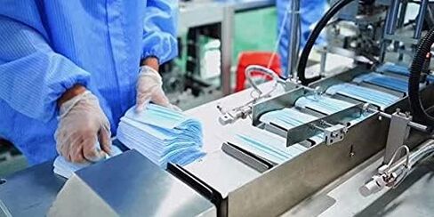 مجموعة أقنعة الوجه MAGICARE (2000) - أقنعة الوجه للإجراءات الطبية من المستوى 2 ASTM - قناع وجه كبير يمكن التخلص منه من 3 طبقات - 40 صندوقًا (2000 قطعة) in Kuwait