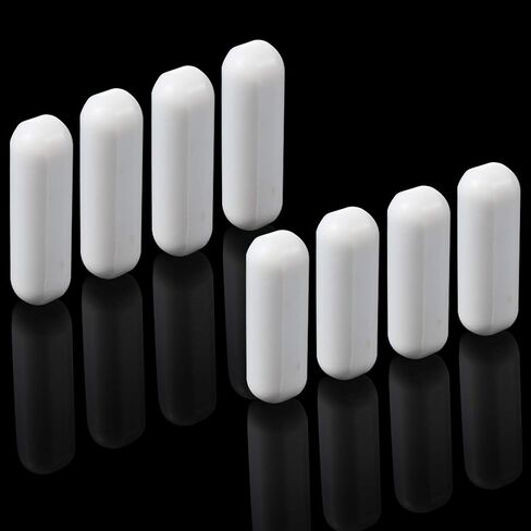 مجموعة قضيب التحريك المغناطيسي من PTFE، لون أبيض، شريط المختبر، شريط لوحة التحريك، مغناطيس لوحة التحريك (35 مم/ 1.37 بوصة، 16) in Kuwait