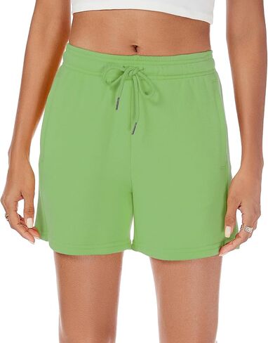Beauhuty Women's 2024 Sweat Shorts with Pockets Drawstring Workout High Waisted Lounge Casual Cotton Shorts in Saudi Arabia