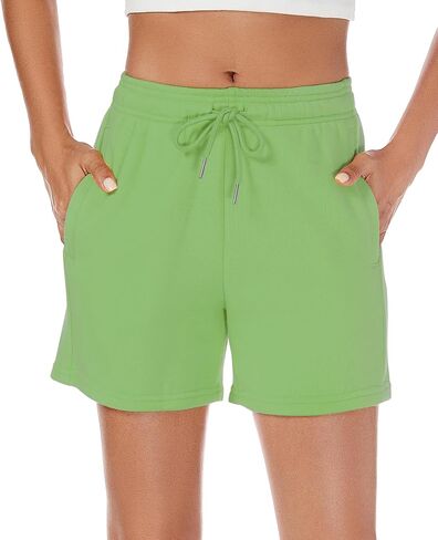 Beauhuty Women's 2024 Sweat Shorts with Pockets Drawstring Workout High Waisted Lounge Casual Cotton Shorts in Saudi Arabia