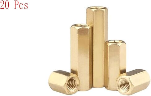 Female to Female Thread Spacer Screws Brass Hex Standoff M5 x 30mm PCB Pillar for Drone Quadcopter, Computer & Circuit Board, Pack of 20 in Saudi Arabia