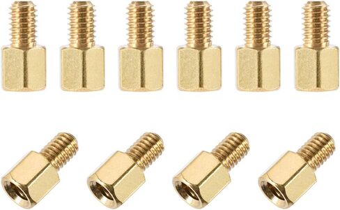 Uxcell M4x35mm+6mm ذكر وأنثى نحاس سداسي PCB اللوحة الأم فاصل المواجهة لطائرة بدون طيار FPV كوادكوبتر، الكمبيوتر ولوحة دوائر كهربائية 10 قطعة in Saudi Arabia