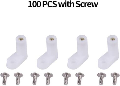 100pcs L Type Mounting Feet Game Console Motherboard Fixed Plastic Feet with Screw 2cm in Saudi Arabia
