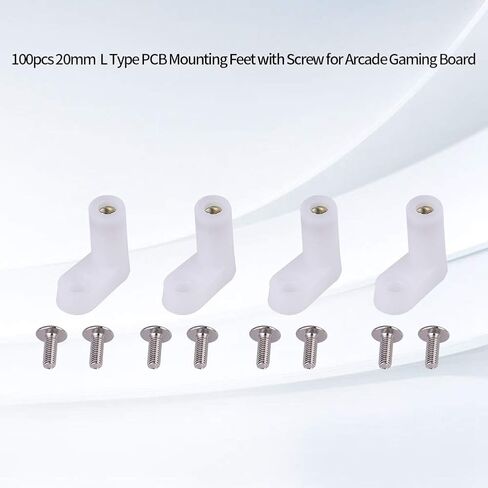 100pcs L Type Mounting Feet Game Console Motherboard Fixed Plastic Feet with Screw 2cm in Saudi Arabia