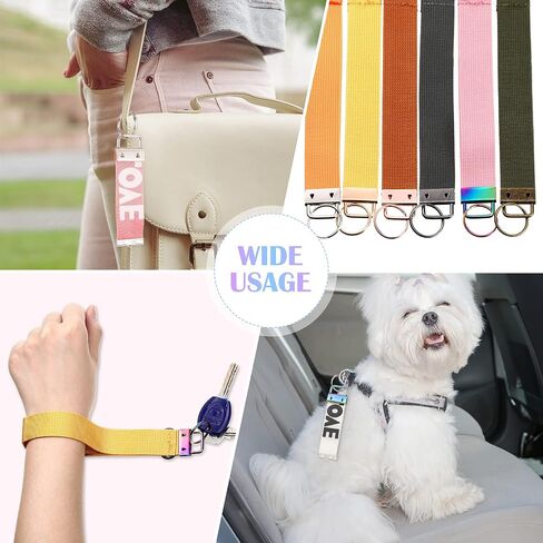 Hotop، 72 قطعة من سلسلة المفاتيح Fob Hardware Key Fob Hardware معصم الأجهزة مع حلقة معدنية لسلسلة المفاتيح والسوار (ذهبي وردي، حرباء، رمادي، ذهبي، فضي، برونزي، 25 مم)، 25 مم in Saudi Arabia