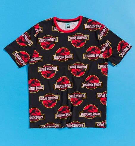 TruffleShuffle Jurassic Park All Over Print Pajamas| Unisex Jurassic Park Lounge-pants and T-Shirt PJs Set | Cosy Pajamas in Saudi Arabia