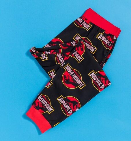 TruffleShuffle Jurassic Park All Over Print Pajamas| Unisex Jurassic Park Lounge-pants and T-Shirt PJs Set | Cosy Pajamas in Saudi Arabia