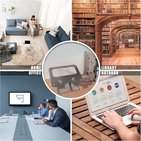 حامل كمبيوتر محمول للمكتب، حامل كمبيوتر محمول قابل للتعديل، حامل كمبيوتر محمول 17 بوصة، حامل كمبيوتر لأجهزة الكمبيوتر المحمولة مقاس 10 إلى 17 بوصة، أفضل شريك للمكتب، إنقاذ داء الفقار العنقي (فضي) in Kuwait