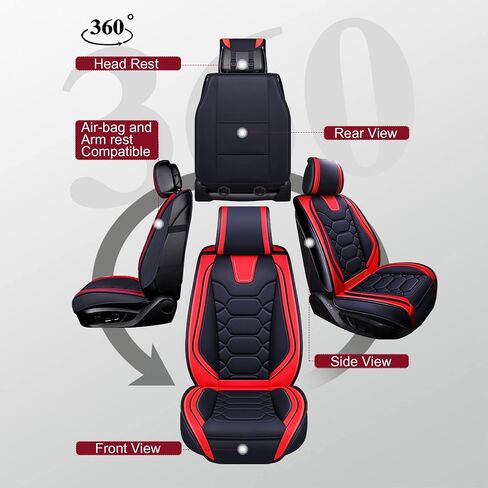 OASIS AUTO Mazda CX5 Accessories Seat Covers 2012-2025 Custom Fit Leather Cover Protector Cushion for CX-5 (Full Set, Black) in Saudi Arabia