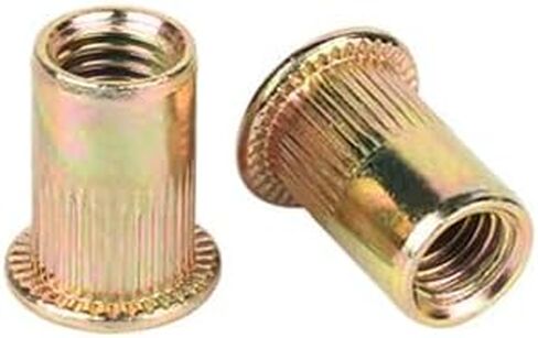 مجموعة صواميل البرشام، AETTL 413pcs SAE UNC تشكيلة صواميل البرشام، لمسة نهائية مطلية بالزنك، طقم صواميل برشام برأس مسطح من الفولاذ الكربوني مع علبة 6#-32,8#-32,10#-24,1/4-20، 5/16- 18، 3/8-16، 1/2-13 in Kuwait