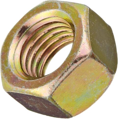 Small Parts Steel Hex Nut, Zinc Yellow-Chromate Plated, Class 10, DIN 934, Metric, M8-1.25 Thread Size, 13 mm Width Across Flats, 6.5 mm Thick (Pack of 100) in Saudi Arabia