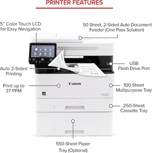Canon imageCLASS MF462dw All in One Wireless Monochrome Laser Printer, Print, Scan, Copy & Fax, Duplex Printing for Home or Office use in Saudi Arabia